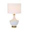 Hello Honey® 27" White & Gold Ceramic Table Lamp